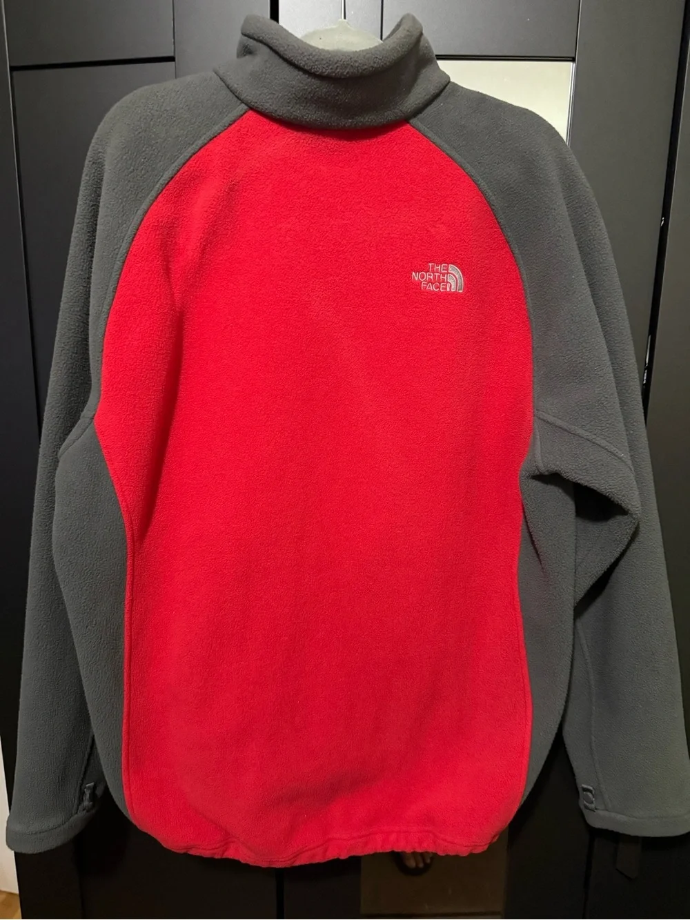 The North Face Men’s Red Zip-Up Fleece Sweater